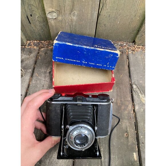 Vintage 1953 Ansco B2 Speedex 120 Film Camera 85mm F4.5 Lens Anastigmat WITH BOX - Picture 12 of 14